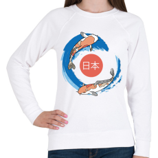 PRINTFASHION Koi ponty - Japán - Női pulóver - Fehér