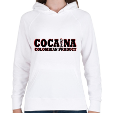 PRINTFASHION Kolumbiai Termék - Női kapucnis pulóver - Fehér női pulóver, kardigán