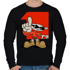 PRINTFASHION Kölyök nem dedós 1. - Férfi pulóver - Fekete férfi pulóver, kardigán