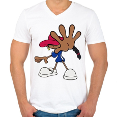 PRINTFASHION Kölyök nem dedós 5. - Férfi V-nyakú póló - Fehér