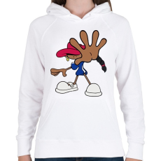 PRINTFASHION Kölyök nem dedós 5. - Női kapucnis pulóver - Fehér