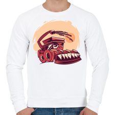 PRINTFASHION Kombájn - Férfi pulóver - Fehér férfi pulóver, kardigán