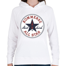 PRINTFASHION Kommersz ALL STAR - Női kapucnis pulóver - Fehér női pulóver, kardigán