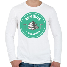 PRINTFASHION Kőműves a láthatáron - Férfi hosszú ujjú póló - Fehér férfi póló