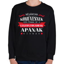 PRINTFASHION Kőműves apuka - Gyerek pulóver - Fekete gyerek pulóver, kardigán