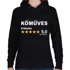 PRINTFASHION Kőműves Értékelés ***** 5.0 (69 értékelés) - Női kapucnis pulóver - Fekete