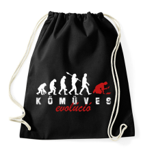 PRINTFASHION Kőműves evolúció - Sportzsák, Tornazsák - Fekete tornazsák