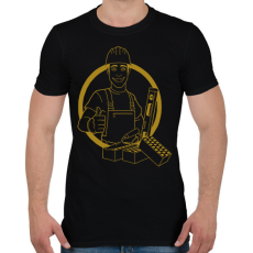 PRINTFASHION kőműves - Férfi póló - Fekete