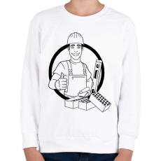 PRINTFASHION kőműves - Gyerek pulóver - Fehér