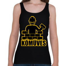 PRINTFASHION kőműves - Női atléta - Fekete