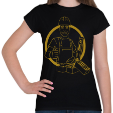 PRINTFASHION kőműves - Női póló - Fekete női póló