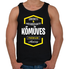 PRINTFASHION Kőműves prémium minőség - Férfi atléta - Fekete atléta, trikó