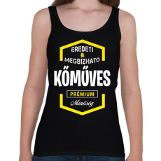 PRINTFASHION Kőműves prémium minőség - Női atléta - Fekete