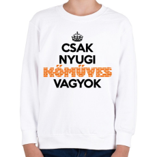 PRINTFASHION komuves vagyok - Gyerek pulóver - Fehér