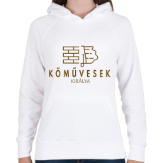 PRINTFASHION Kőművesek királya - Női kapucnis pulóver - Fehér