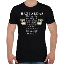 PRINTFASHION Konditerem áldás - Edző - Férfi póló - Fekete férfi póló