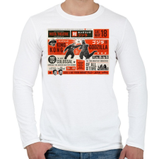 PRINTFASHION Kong vs. Godzilla - Férfi hosszú ujjú póló - Fehér férfi póló