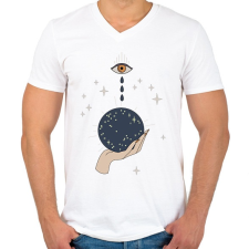 PRINTFASHION Könnyes varázs - Férfi V-nyakú póló - Fehér férfi póló