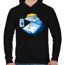 PRINTFASHION Könnyű pénz - Férfi kapucnis pulóver - Fekete férfi pulóver, kardigán