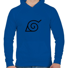 PRINTFASHION Konoha - Férfi kapucnis pulóver - Királykék
