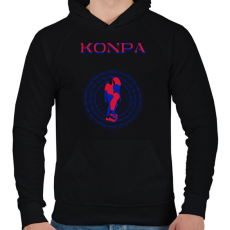 PRINTFASHION Konpa (Kompa) táncos S0201-ForBlackOnly - Férfi kapucnis pulóver - Fekete