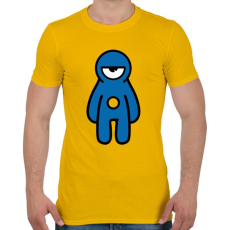 PRINTFASHION Kontraszt Küklopsz (kék) - Férfi póló - Sárga