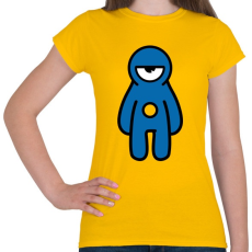 PRINTFASHION Kontraszt Küklopsz (kék) - Női póló - Sárga