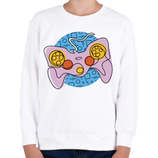 PRINTFASHION Kontroller - Gyerek pulóver - Fehér gyerek pulóver, kardigán