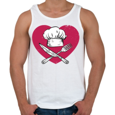 PRINTFASHION Konyhatündér - Férfi atléta - Fehér