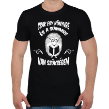 PRINTFASHION Könyv és süni - Férfi póló - Fekete férfi póló