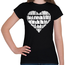 PRINTFASHION Könyv szív - Női póló - Fekete