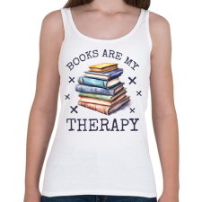 PRINTFASHION Könyv terápia - Női atléta - Fehér női trikó