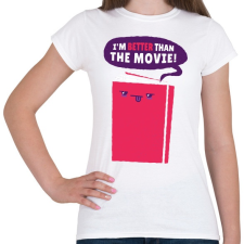 PRINTFASHION Könyv vs. film - Női póló - Fehér női póló