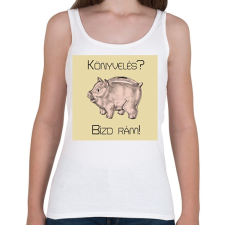 PRINTFASHION Könyvelés? Bízd rám! - Női atléta - Fehér női trikó