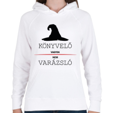 PRINTFASHION Könyvelő vagyok, nem varázsló - Női kapucnis pulóver - Fehér
