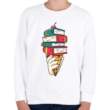 PRINTFASHION Könyves fagyi - Gyerek pulóver - Fehér gyerek pulóver, kardigán