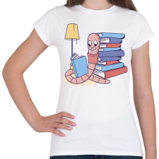 PRINTFASHION Könyvkukac - Női póló - Fehér női póló