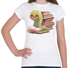 PRINTFASHION Könyvkukac - Női póló - Fehér