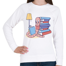 PRINTFASHION Könyvkukac - Női pulóver - Fehér