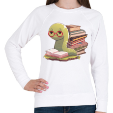 PRINTFASHION Könyvkukac - Női pulóver - Fehér