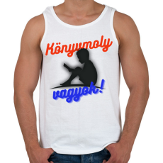 PRINTFASHION Könyvmoly vagyok  - Férfi atléta - Fehér
