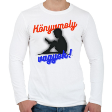 PRINTFASHION Könyvmoly vagyok  - Férfi hosszú ujjú póló - Fehér férfi póló