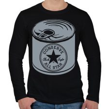 PRINTFASHION konzerv converse - Férfi hosszú ujjú póló - Fekete férfi póló