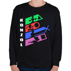 PRINTFASHION Konzol PSX - Gyerek pulóver - Fekete