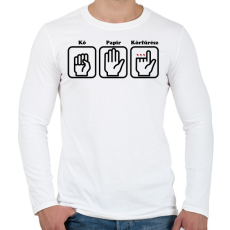 PRINTFASHION KoPapirKorfuresz - Férfi hosszú ujjú póló - Fehér