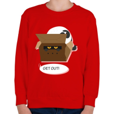 PRINTFASHION Kopj le! - Gyerek pulóver - Piros gyerek pulóver, kardigán