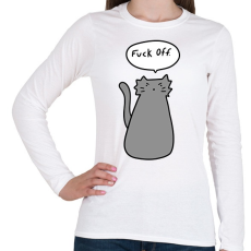 PRINTFASHION Kopj le!  - Női hosszú ujjú póló - Fehér