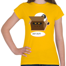 PRINTFASHION Kopj le! - Női póló - Sárga