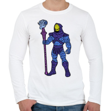 PRINTFASHION Koponya arc - Férfi hosszú ujjú póló - Fehér férfi póló