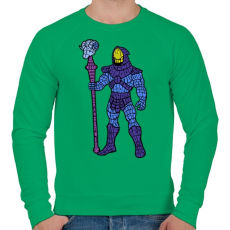 PRINTFASHION Koponya arc - Férfi pulóver - Zöld